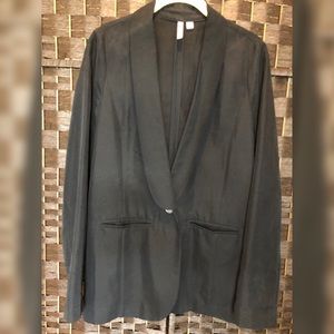Frenchi Black 3/4 Sleeve Lightweight Blazer Jacket